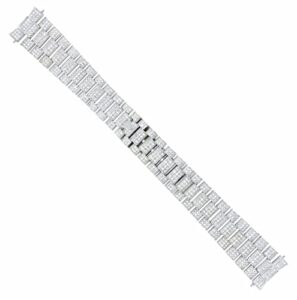 ewatchparts 20mm 18kw president watch band with all diamond links compatible with rolex day date 8cts