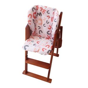 Twoworld High Chair Cushion, Large Thickening Baby High Chair Seat Cushion Liner Mat Pad Cover Breathable (Pink Letters)