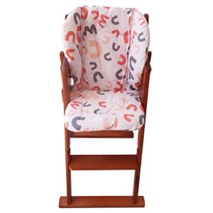 Twoworld High Chair Cushion, Large Thickening Baby High Chair Seat Cushion Liner Mat Pad Cover Breathable (Pink Letters)