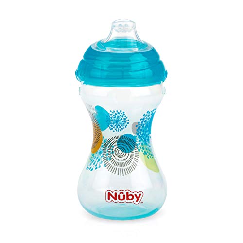 Nuby Polypropylene 3pk No Spill "Pinpoint" Soft Spout Clik-It, Girl, 10 Oz