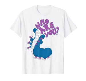 disney alice in wonderland caterpillar who are you t-shirt