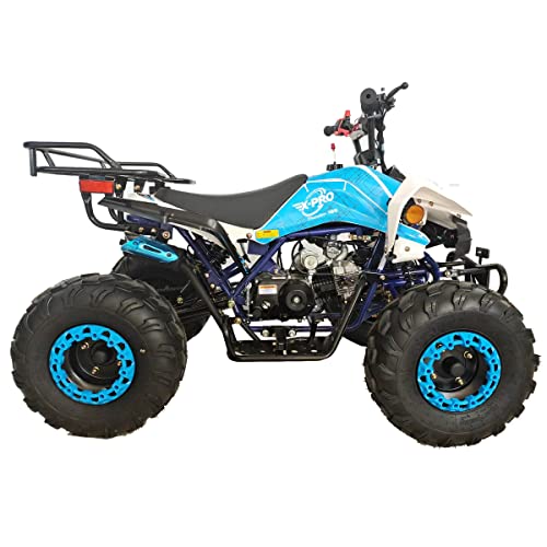 X-PRO 125cc ATV Quad Youth 4 Wheeler Adults ATVs Quads Middle Size 4 Wheelers (Blue)