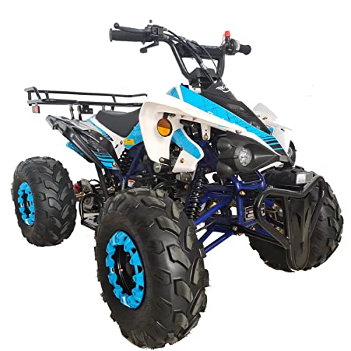 X-PRO 125cc ATV Quad Youth 4 Wheeler Adults ATVs Quads Middle Size 4 Wheelers (Blue)