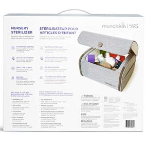 Munchkin® 59S™ UV Sterilizer and Sanitizer Bag - Perfect for Travel or Home Use; Eliminates up to 99% of Germs, Viruses & Bacteria, 21 UV-C LEDs