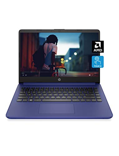 HP 14 Laptop, AMD 3020e, 4 GB RAM, 64 GB eMMC Storage, 14-inch HD Touchscreen, Windows 10 Home in S Mode, Long Battery Life, Microsoft 365, (14-fq0040nr, 2020)