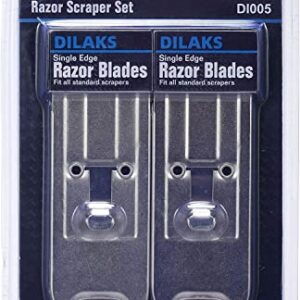 DILAKS 2-Pack Razor Scraper, All Metal Heavy Duty Razor Blade Scraper with Extra 20-Piece Blades