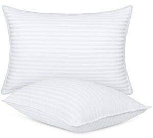 utopia bedding bed pillows for sleeping standard size (white), set of 2, cooling hotel quality, for back, stomach or side sleepers
