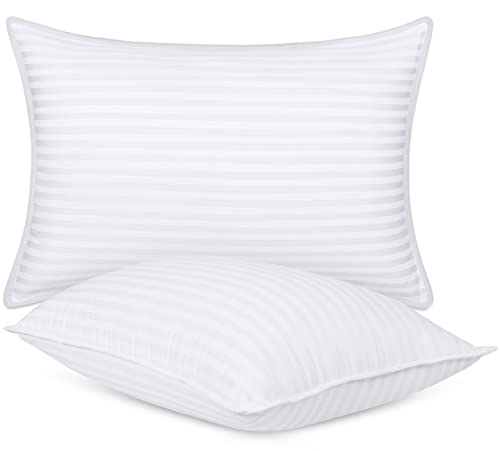 Utopia Bedding Bed Pillows for Sleeping Standard Size (White), Set of 2, Cooling Hotel Quality, for Back, Stomach or Side Sleepers