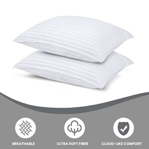 Utopia Bedding Bed Pillows for Sleeping Standard Size (White), Set of 2, Cooling Hotel Quality, for Back, Stomach or Side Sleepers