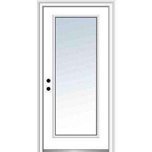national door company, exterior single door, steel, 32" x 80", full lite, clear glass collection, right-hand inswing