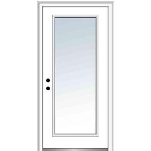 National Door Company, Exterior Single Door, Steel, 32" x 80", Full Lite, Clear Glass Collection, Right-Hand Inswing