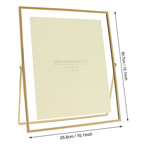 MIMOSA MOMENTS Gold Metal Floating Picture Frame (Gold, 8x10)