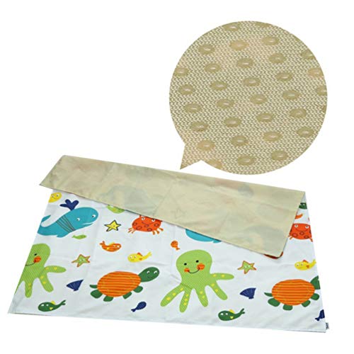 NUOBESTY Splat Mat for Under High Chair Round Undersea World Washable Waterproof Spill Mat Anti-Slip Floor Protector Table Cloth Cover Seat Pad Cushion 130CM