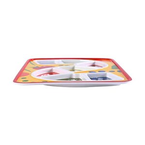 GSM Brands Kids Dinner Plate for Picky Eating Toddlers: Healthy Constructive Fun Meal Time, Divided Portions