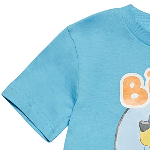 BLUEY & Bingo Little Boys Girls Graphic Short Sleeve T-Shirt Blue 5-6