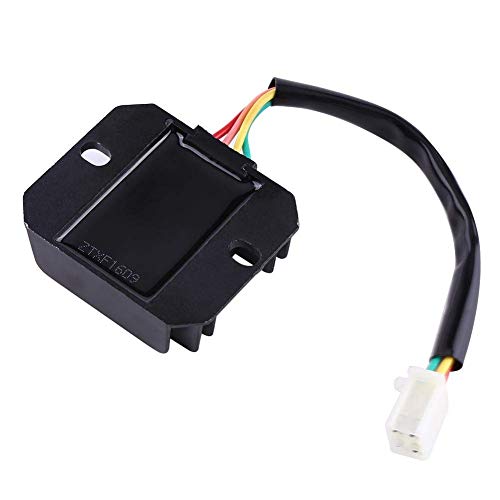 4 Wires 12V 4-pin Voltage Regulator Rectifier for 50cc 70cc 90cc 110cc 125cc ATV Scooters Go Karts Quad 4 Wheelers Moped Dune Buggy Sandrail Roketa Taotao Rectifier(Black)