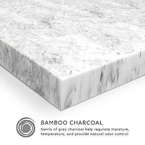 BioPEDIC 4-Inch Bamboo Charcoal Infused Memory Foam Mattress Topper - Full
