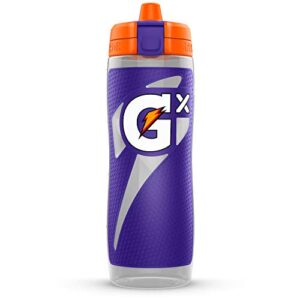 gatorade gx hydration system, non-slip gx squeeze bottles & gx sports drink concentrate pods, purple