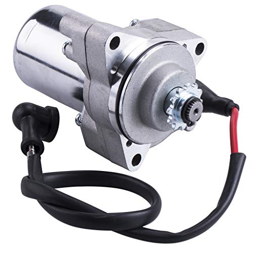 CNCMOTOK 3 Bolt Starter Motor with Line for 50cc 70 cc 90cc 100cc 110cc 125cc 4 Stroke Quad Wheelers ATVs Taotao SSR Roketa Go Karts Pit Bike Jonway SunL Dune Buggy Sandrail Coolster