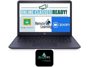 2020 hp chromebook 14-inch laptop computer for business student online class/remote work, amd a4 processor, 4 gb ram, 32 gb emmc storage, chrome os, wifi, bluetooth 4.2, 10 hrs battery+alleflex mp