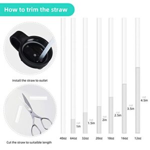 BOTTLAN Straw Lid for Hydro Flask, Simple Modern Water Bottle, Wide Mouth Straw Lids Compatible with Hydroflask, Chewable Nozzle Designed