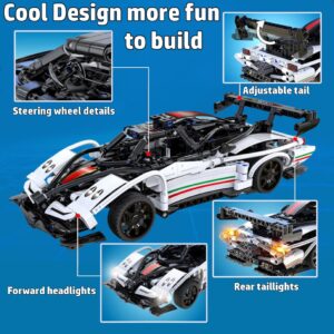 WISEPLAY Model Car Kits to Build for Adults and Kids 9 12 14 Year - STEM Projects for Kids Ages 8 12 16 yr - Build Your Own Remote Control Building Car Kit - Great STEM Building Toy Gifts 457 Pieces