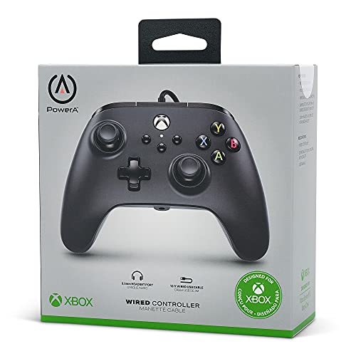 PowerA Wired Controller For Xbox Series X|S - Black, Gamepad, Video Game Controller Works with Xbox One