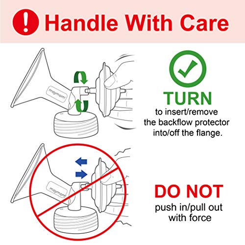 Maymom Pump Parts Work with Spectra S2 Spectra S1, 24mm Flange Valve Tube Bottle Backflow Protector, Not Original Spectra S2 Accessories Spectra Duckbill Valve Spectra Bottle Spectra Flange (24mm)