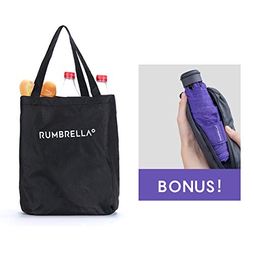 RUMBRELLA Mini Umbrella small UV Umbrella fast dry and Ultra Lightweight, Purple