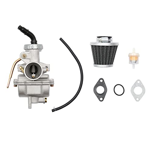 PZ20 Carburetor with Air Filter Gaskets for Kazuma Baja 50cc 70cc 90cc 110cc 125cc TaoTao 110B NST SunL Chinese Quad 4 Stroke ATV 4 Wheeler Go Kart Dirt Bike Honda CRF50F XL75 CRF80F XR50R