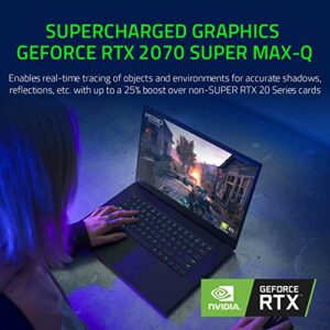 Razer Blade 15 Advanced Gaming Laptop 2020: Intel Core i7-10875H 8-Core, NVIDIA GeForce RTX 2070 Super Max-Q, 15.6” FHD 300Hz, 16GB RAM, 512GB SSD, CNC Aluminum,(Renewed)