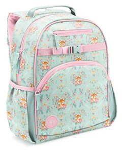 simple modern toddler backpack for school girls | kindergarten elementary kids backpack | fletcher collection | kids - medium (15" tall) | fox and the flower
