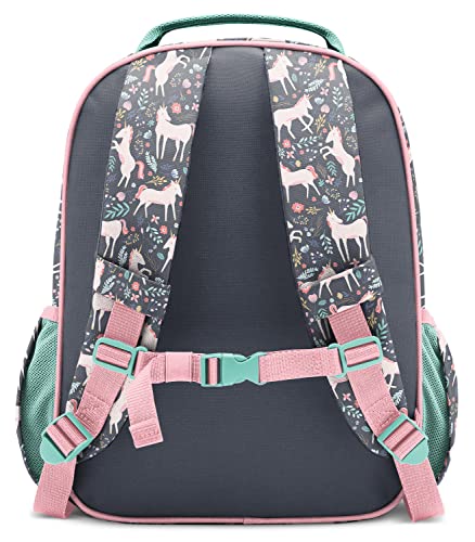 Simple Modern Toddler Backpack for School Girls | Kindergarten Elementary Kids Backpack | Fletcher Collection | Kids - Medium (15" tall) | Unicorn Fields