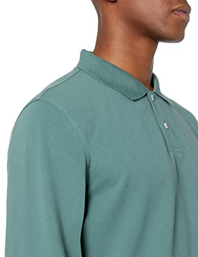 Amazon Essentials Men's Slim-Fit Long-Sleeve Pique Polo, Sage Green, X-Large