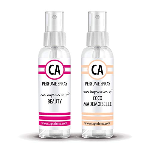 CA Perfume Impression of (Beauty + Mademoiselle) Travel Size Sample Fragrance Refillable Atomizer Long Lasting Eau de Parfum (Cologne) Sprayer / 2 Fl Oz/ 60 ml