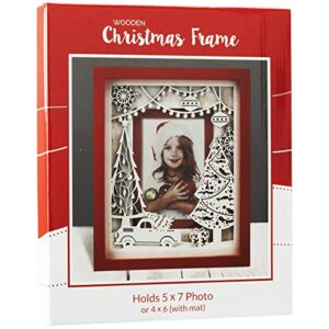 FINE PHOTO GIFTS Christmas Tree Wood Laser Cut Picture Frame