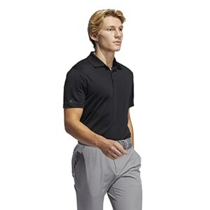 adidas golf men's performance primegreen polo shirt, black, extra large