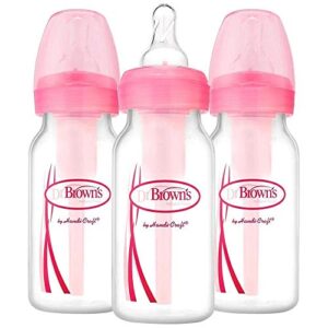 dr. brown's narrow baby bottle,pink,8oz