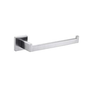 tastos premium stainless steel hand towel holder, square hand towel ring heavy duty wall mounted modern hand towel bar for bathroom kitchen, brushed nickel