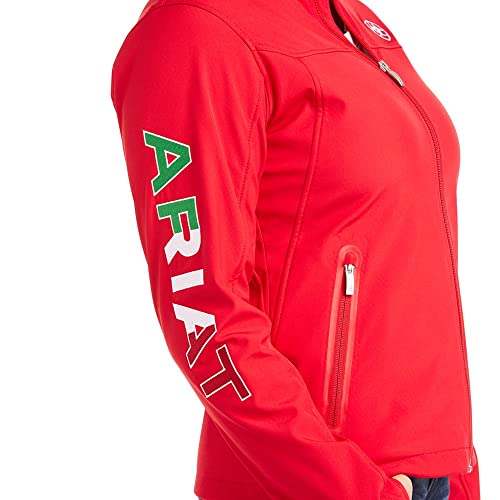 Ariat Female Classic Team MEXICO Softshell Water Resistant Jacket Red Medium