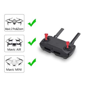 Remote Control Joystick, Metal Drone Thumb Rocker Joystick Upgrade Replacement Compatible with DJI Mavic AIR 2(Red)