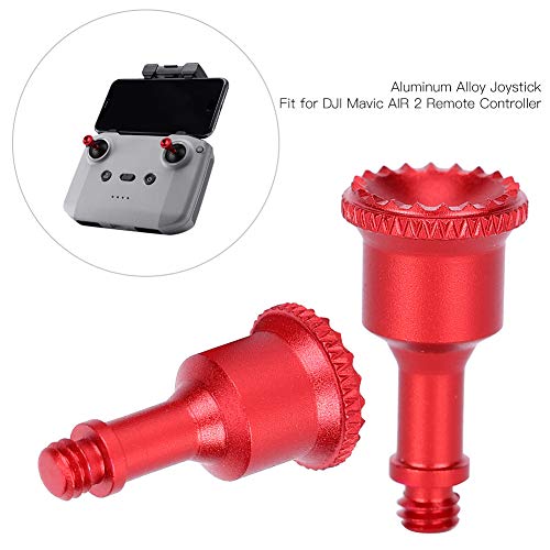 Remote Control Joystick, Metal Drone Thumb Rocker Joystick Upgrade Replacement Compatible with DJI Mavic AIR 2(Red)