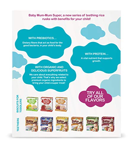 Baby Mum-Mum Organic Super Berries Rusks 1.76 Ounce, 24 Count (Pack of 6)