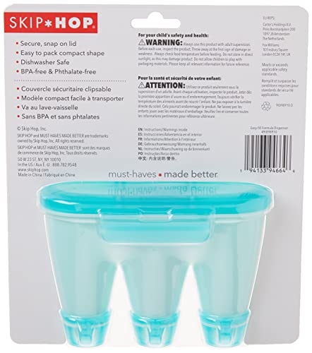 Skip Hop Formula Dispenser, Easy-Fill, Teal (Discontinued by Manufacturer)