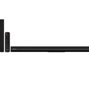 Hisense HS218 2.1ch Sound Bar with Wireless Subwoofer, 200W, Powered by Dolby Audio, Roku TV ready, Bluetooth, HDMI ARC/Optical/AUX/USB, 3 EQ Modes