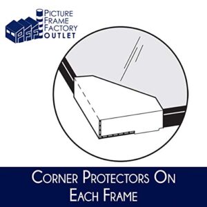 PictureFrameFactoryOutlet | 24x36 Picture Frame | 1.25" Black Mounding | Plexi Glass and Hanging Hardware Included