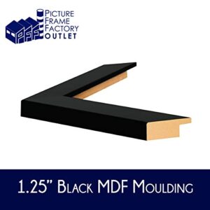 PictureFrameFactoryOutlet | 24x36 Picture Frame | 1.25" Black Mounding | Plexi Glass and Hanging Hardware Included
