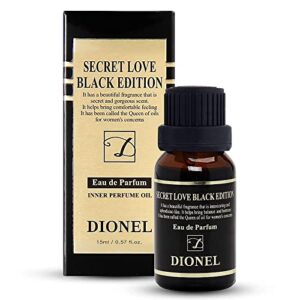 dionel secret love black edition, perfumes for women, inner perfume oil, romantic floral scent in reminiscence, 15ml/0.51fl.oz