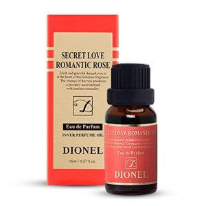 dionel secret love romantic rose, perfumes for women, inner perfume oil, sensual rose scent calling for love, 15ml/0.51fl.oz
