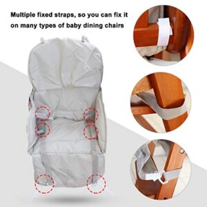 High Chair Pad, High Chair Cushion, Cute Pattern, Comfortable Seat Belt Design, Soft and Comfortable Seat Cushion Breathable Pad, Baby Sits More Safe and Comfort(Gray Animal Pattern)